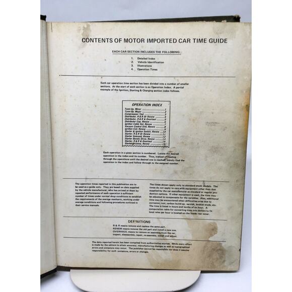 Vintage 1976 - MOTOR Imported Car Time Guide Service Estimate Manual 1st Edition - Picture 4 of 11